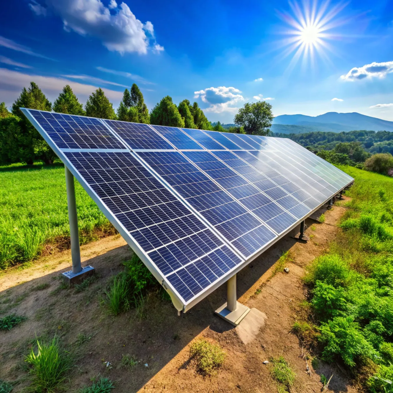 Ground mounted solar array on an Annapolis Valley Nova Scotia farm