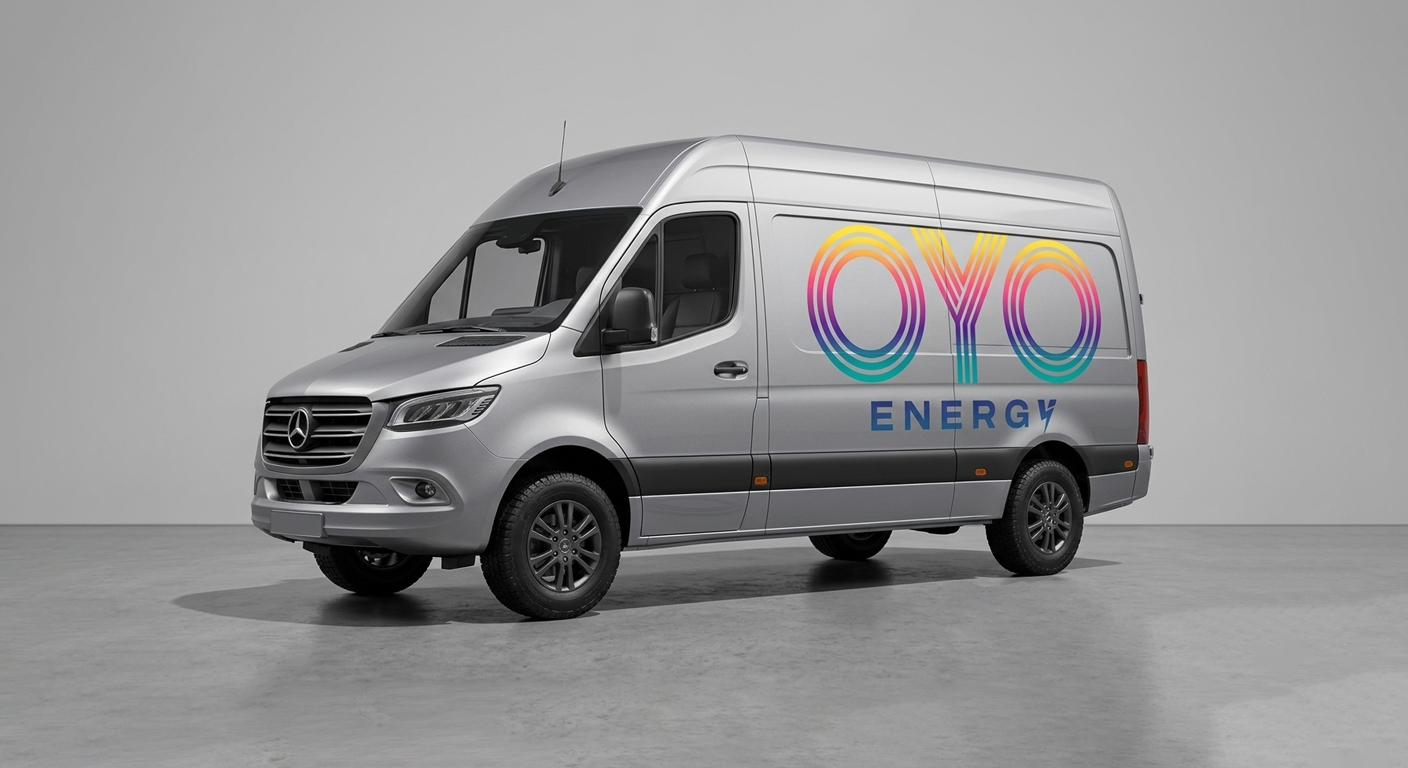 OYO Energy branded service van at a Bedford, NS installation