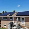 Completed residential rooftop solar installation in Nova Scotia
