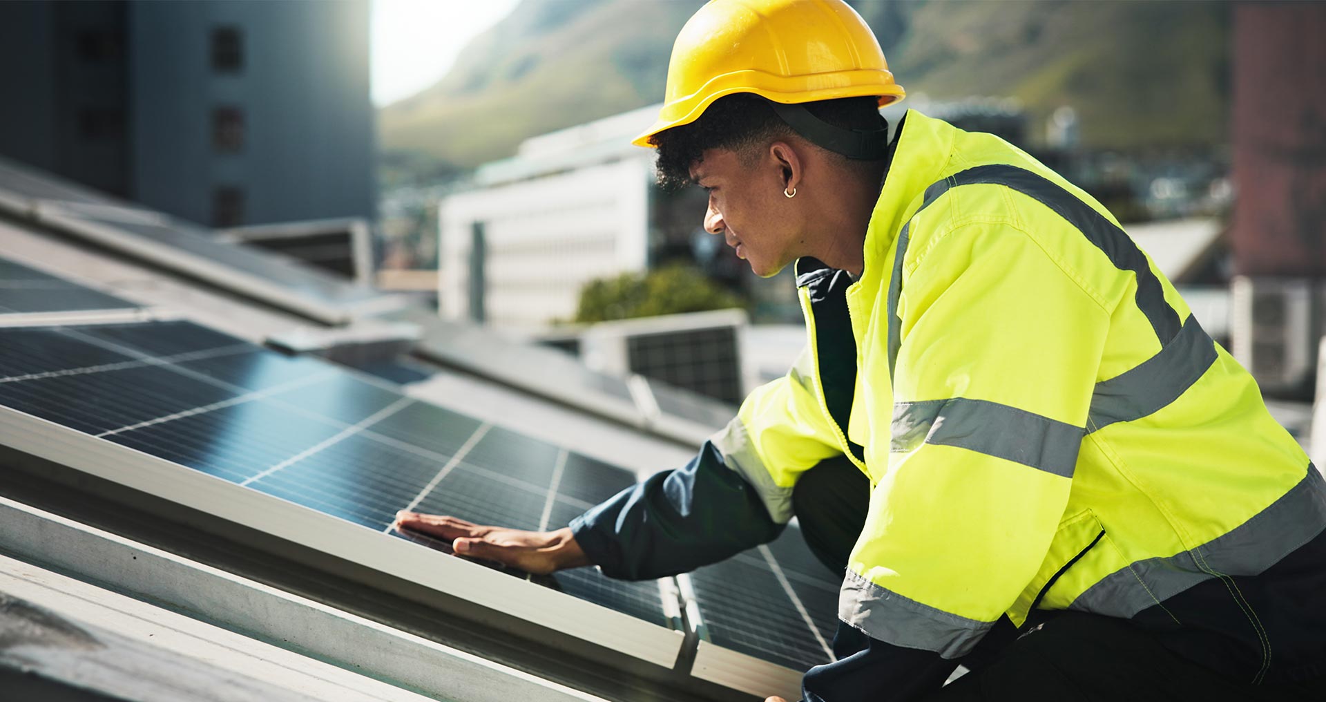 OYO Energy crew installing residential solar panels in Bedford, NS